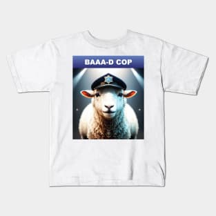 Just a Sheep Baaa-d cop 3 Kids T-Shirt